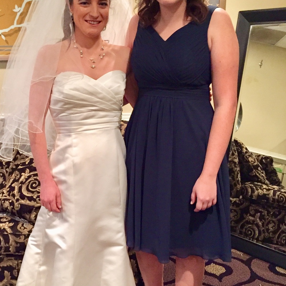 Azazie Grace Bridesmaid Dress - Navy